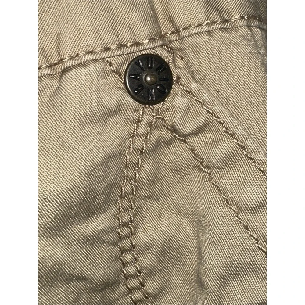 UNION BAY Womens Lightweight Cargo Pants Sz 17 M Brown Drawstring Tactical C21